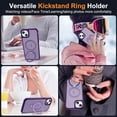 thumbnail image 5 of Compatible with iPhone 13 Case & iPhone 14 Case with Invisible  O-Ring Stand Translucent Case for iPhone 13 & 14 6.1" [Compatible with MagSafe][Great Grip Feeling], Purple, 5 of 18
