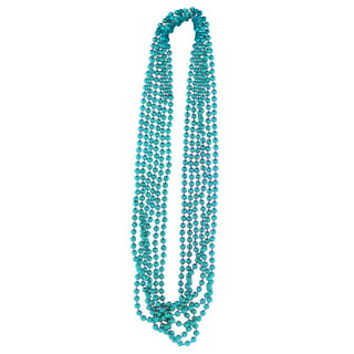 33 7mm Metallic Green Beaded Necklaces, Bulk Mardi Gras Party Beads  Necklaces, Holiday Beaded Costume Necklace for Party (Green, 12 Pack) 