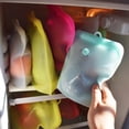 thumbnail image 4 of Windfall Semi Transparent Self Sealed Silicone Kitchen Fridge Food Storage Bag Organizer Freezer Microwave Dishwasher Friendly for Lunches and Snacks, 4 of 8