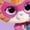 purple, variant on Girls Cartoon Cat 2-Piece T-Shirt Outfit Set – Kids SuperKitties Short Sleeve Tee and Drawstring Shorts