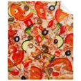 thumbnail image 3 of Manta de franela suave con forma de pizza realista, divertida y creativa, para cama, manta de comida, colcha, manta novedosa, regalo para niños y adultos, 3 of 5