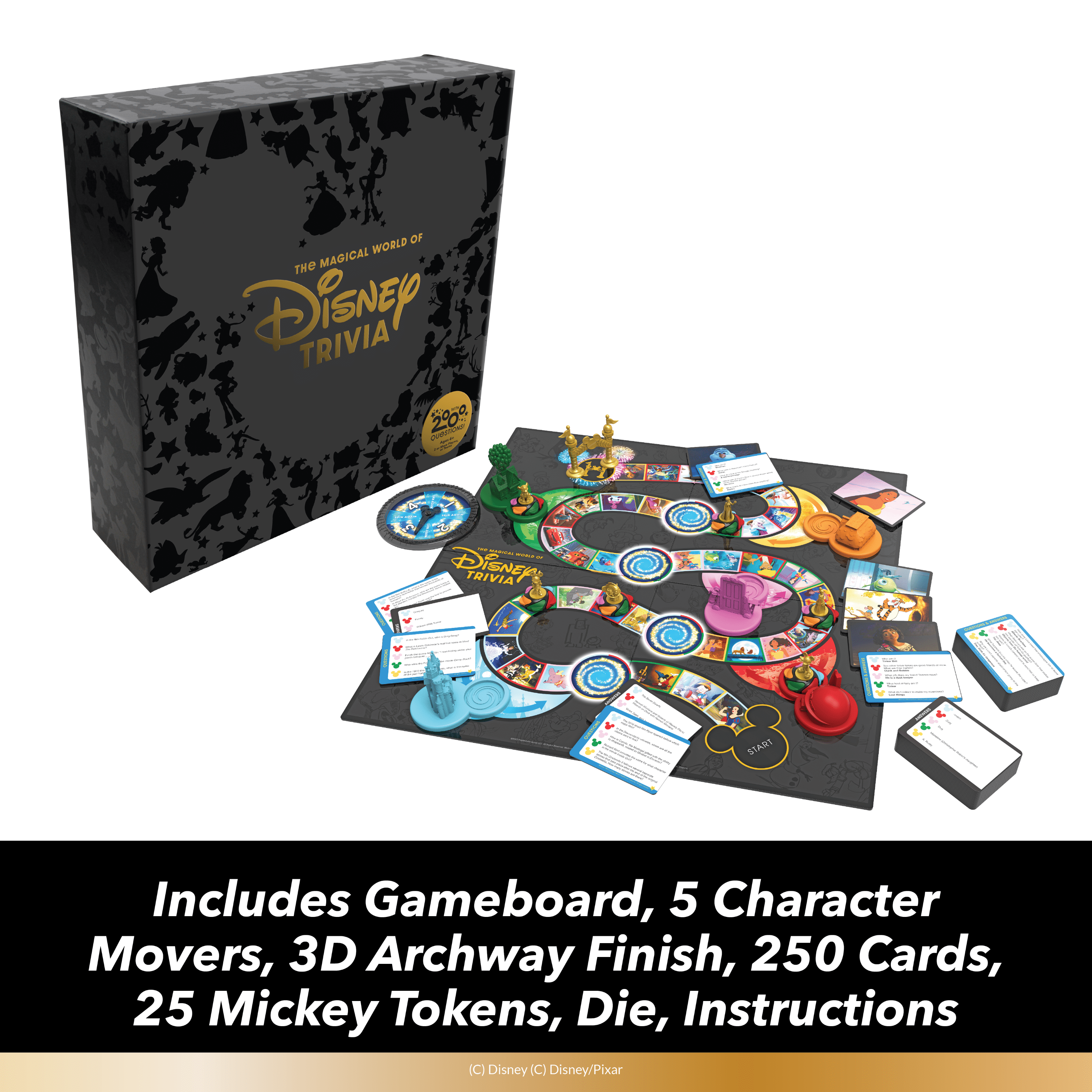 The Magical World of Disney Trivia Game - Family Fun, Children Ages 6+