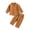 Brown, variant on Toddler Boy Linen Set, Button Down Shirt & Pants Two-Piece, Long Sleeve Casual Matching Outfit For Boys Brown 2-3 Years