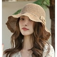 thumbnail image 2 of CoCopeaunts Women's Straw Bucket Hats Beach Sun Hats UV Protection Straw Rain Hats Breathable Foldable Casual Travel Wide Brim Summer, 2 of 7