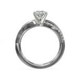 thumbnail image 2 of 0.65 T.C.W Brilliant Pear Cut Natural Diamond Latest Design Solitiare with Accents Engagement Ring for Women Solid 18K White Gold Size 3, 2 of 6
