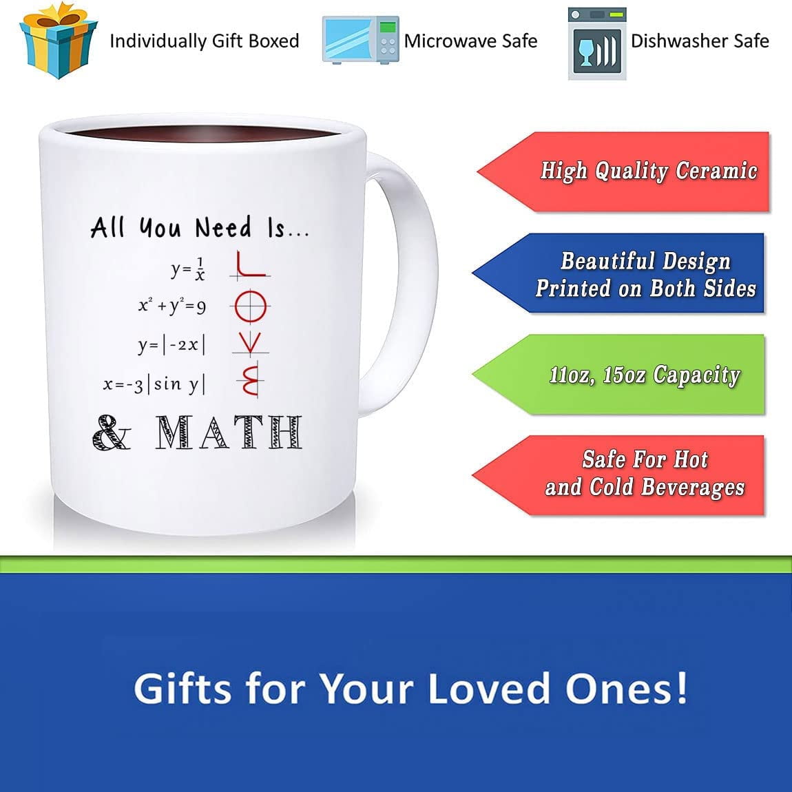Math Coffee Mug All You Need Is Love _ Maths Mug, Math Teacher Gift,  Mathematics Mug, Maths Coffee Mug, Funny Math Mugs, Novelty Coffee Mugs  11oz, 15oz Mug - Walmart.com