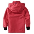 thumbnail image 3 of Hiheart Boys Girls Water Resistance Hooded Jackets Cotton Lined Rain Jackets Red 8-9 yrs, 3 of 7