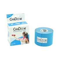 CanDo kinesiology tape, 2" x 16.5 ft, blue, 1 roll