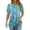 2 Lake Blue Floral, variant on Fantaslook Women Blouses Dressy Casual Summer Short Sleeve Shirts Crew Neck Pleated Tunic Tops