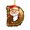 D, variant on DAMAI 26 Letter Gold Christmas Ornaments With Cartoon Santa Claus- 2D Initial Ornaments for Christmas Tree, Personalized Name Decorations with Alphabet Letters for Holiday Decor