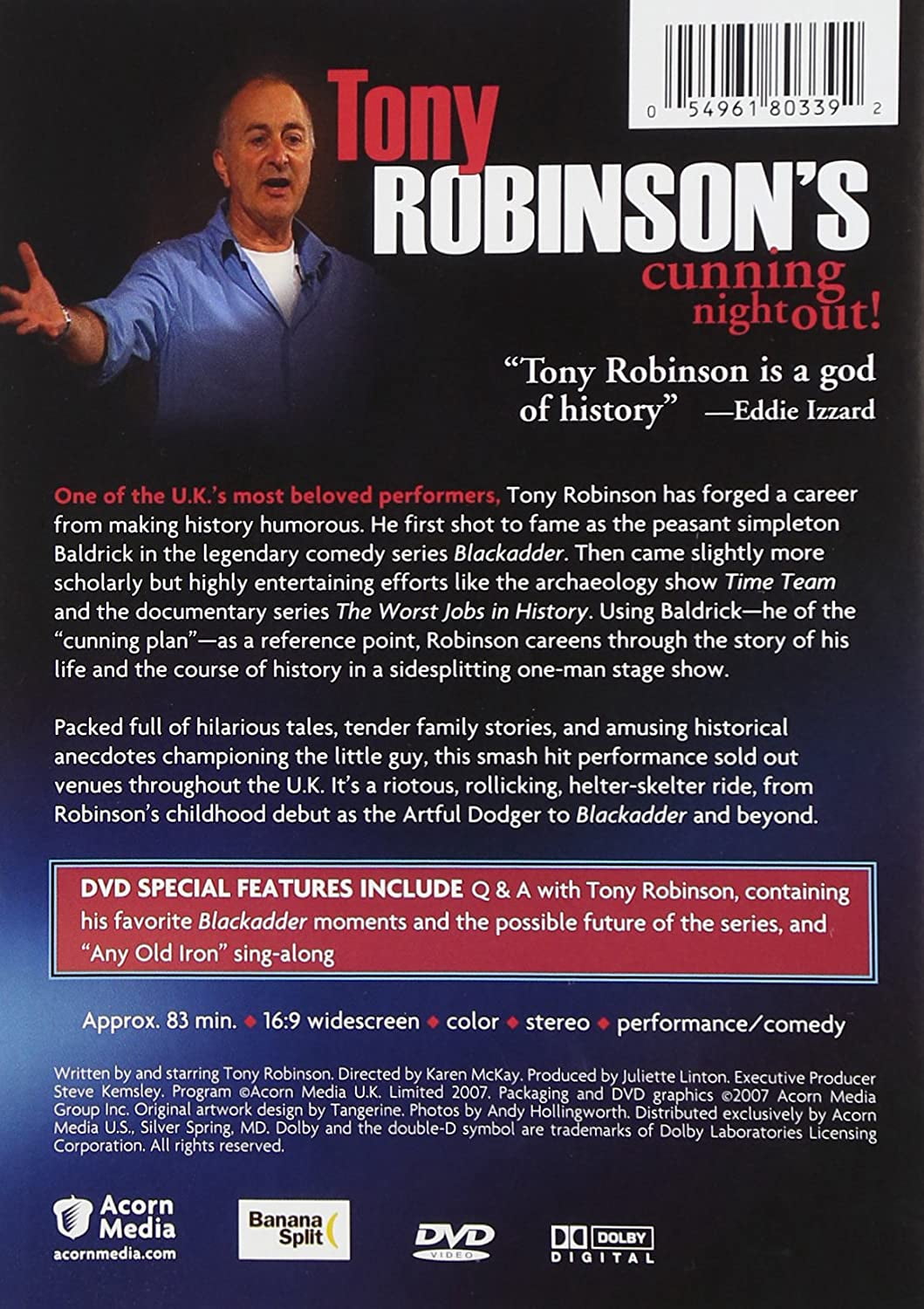 Tony Robinson's Cunning Night Out DVD