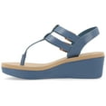 thumbnail image 3 of Journee Womens Bianca Wedge Heel Buckle Sandals, 3 of 10