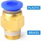 thumbnail image 4 of uds. Tubo de 10mm Od X 3/8 Bsp macho recto empujar para conectar accesorios (pc10-03) auspicioso kaili Sencillez, 4 of 5