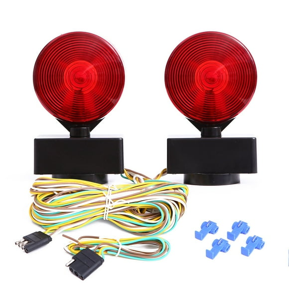 CZC AUTO Kit de Lumière Magnétique de Remorquage Double Face 12V pour Remorque RV Bateau Camion - Force Magnétique 55 Livres