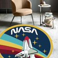 thumbnail image 4 of LaModaHome Rounded Rug Round Rocket RugNon-Slip Rug Washable Mat Child Stain Resistant Living Room Kitchen Carpet 5.9X5.9ft(180X180cm), 4 of 5