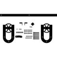 thumbnail image 3 of Premium Wagon Wheel Horseshoe Barn Door Hardware Set W/ 8' Track For 1 3/8" Doors, Matte Black, 3 of 16