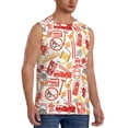 thumbnail image 2 of Fotbe Firefighter Icons Men's Camiseta sin Mangas Estampada para Hombres, Playera Casual para Gimnasio, Entrenamiento, Playa-X-Large, 2 of 7