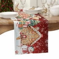 thumbnail image 5 of Christmas Snowman Cotton Linen Table Runner for Dining Kitchen, House Snowflake Xmas Candy Wedding Outdoor Party Tablerunners Decoration, Dresser Scarf Coffee Tablecloth Runners 18x72 Inches, 5 of 9