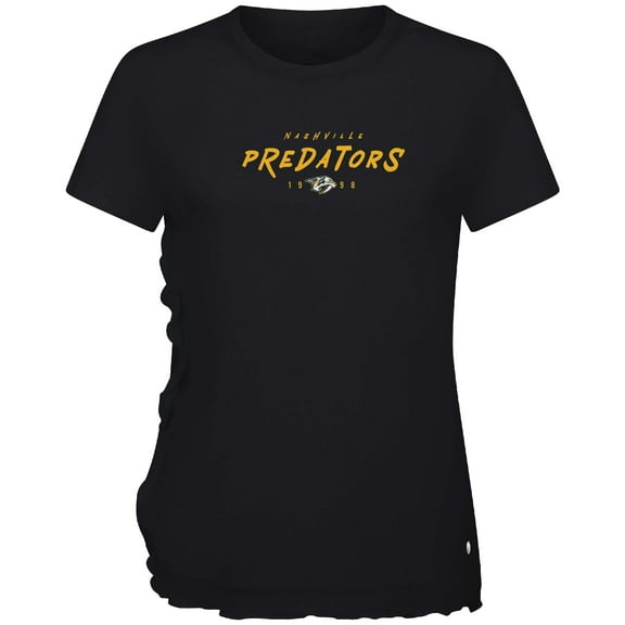 Women's Levelwear  Black Nashville Predators  Airflow Scratched T-Shirt