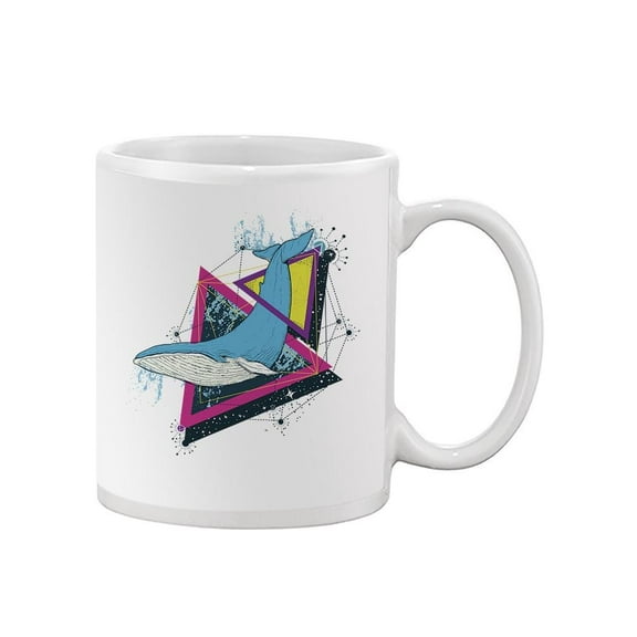 Geometric Whale Tattoo Design Mug  -Image by Shutterstock,