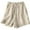 Beige-02, variant on Mitankcoo Womens Elastic Waist Shorts Retro Casual Comfy Drawstring Summer Beach Lightweight Short Pants with Pockets