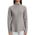 thumbnail image 1 of Suéter de Larga con Cuello Alto y Volantes para Mujer, Colección Otoño 2025 Gris M, 1 of 8
