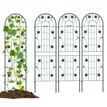 Costway 4 Pack Rustproof Metal Garden Trellis 71" x 20" Wire Lattice Panel for Patio Green