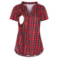 thumbnail image 2 of Summer Saving Clearance! THDHVS Maternity Shirts,Maternity Clothes, Fashion Short Sleeve Summer Solid Round Neck Sexy Casual Botton Regular Blouses, 2 of 5