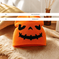 thumbnail image 3 of WZXFASHION Beanie Hats for Women with Pumpkin Face Print Skull Cap Novelty Festive Accessory for Cosplay Party Halloween Costume, 3 of 3