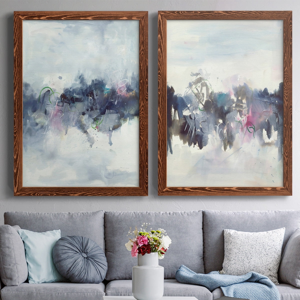 Birds I - Premium Framed Canvas 2 Piece Set - Ready to Hang
