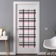 thumbnail image 3 of Pink Black Plaid Window Privacy Film, Farmhouse Pink Black Checkered Static Cling UV Sun Blocking Tint Film Heat Control Windows Films for Bedroom Bathroom, Window Stickers 35.4"x78.7", 3 of 8
