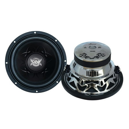 Lanzar Vibe 12" 1600 Watt Dual 4 Ohm Chrome Subwoofer