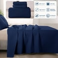 thumbnail image 7 of JUSTLET 3-Piece Navy Blue Quilt Bedding Sets, Queen, 7 of 7