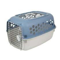 Vibrant Life Kennel for Dogs & Cats, Durable Plastic, Two Door Openings, Blue, Maximum Pet Weight 30 lbs, 24" L x 16.5" W x 14.5"H