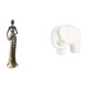 thumbnail image 1 of Figura de escritorio,Artesanía de escritorio con figuras africanas coleccionables,Estatua de dama tribal,pieza de arte para decoración del hogar,Figura de elefante,Estatua de elefante,figura, 1 of 8