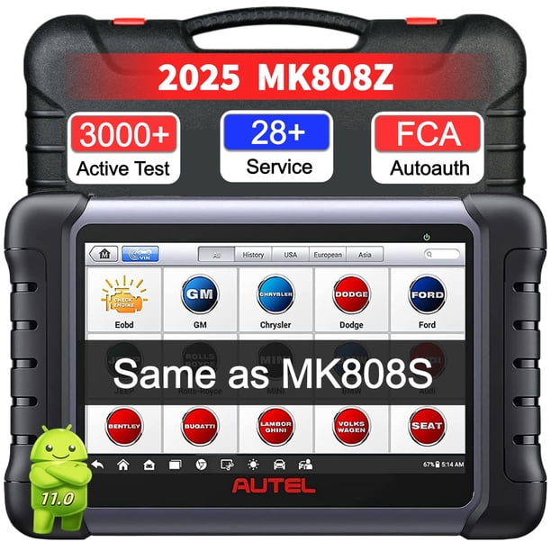 Escáner OBD2 Autel MaxiCOM MK808Z Herramienta de Diagnóstico Bidireccional