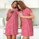 thumbnail image 4 of Easygdp Colorful Sprinkles Donuts Camisón de manga corta para mujer, informal, estampado, 4 of 6