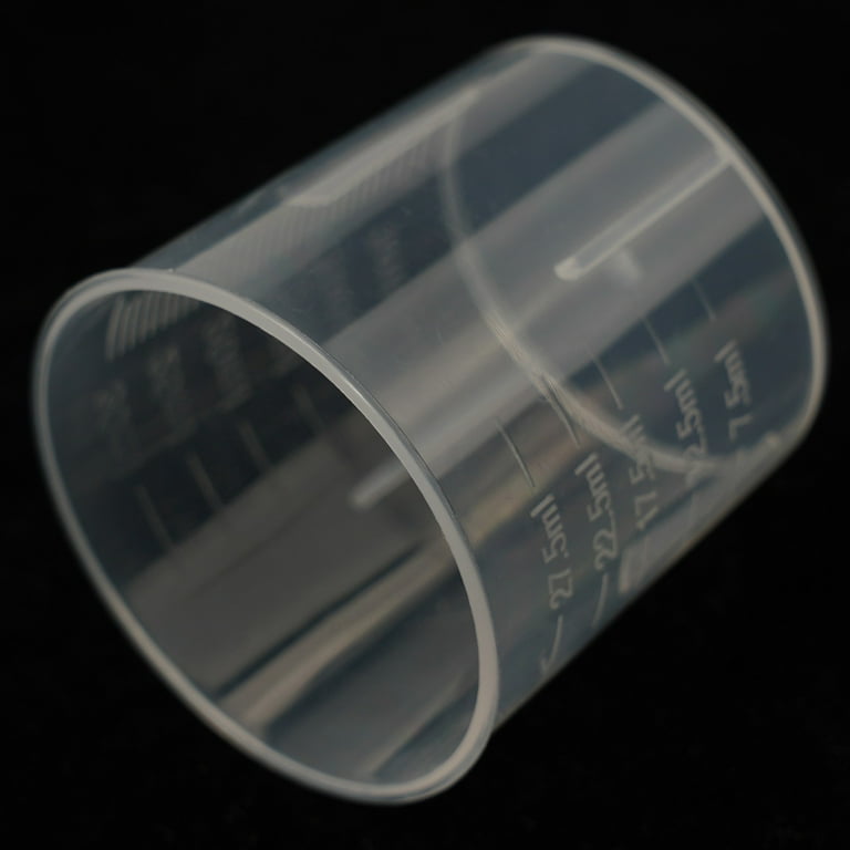 Yannee 20 Pcs 30 ml Transparent Plastics Measure Cups Dual Scales Cup  Container 
