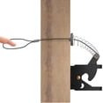 thumbnail image 2 of Pestillo de puerta de valla autoblocante acero al carbono negro/montaje de poste de bloqueo con tirador de Cable de resorte de acero inoxidable, 2 of 5