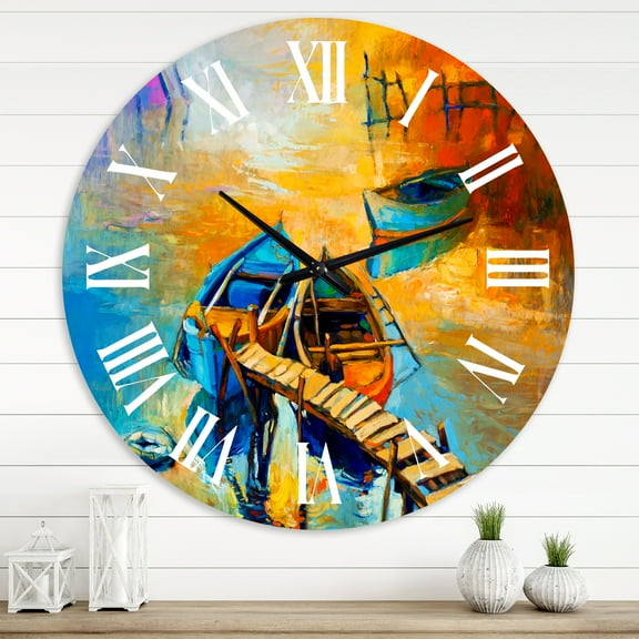 Designart 1 in Quartz Coastal Wall Clock
