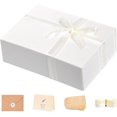 thumbnail image 1 of LIFELUM Bridesmaid Proposal Box 11 x 8 x 3.5 Inch Easy Assembling Magnetic White Box for Gift Sturdy Empty Gift Box for Wrapping Contains Card,Sticker,Ribbon, Shredded Paper Filler （1 Pcs), 1 of 7