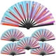 thumbnail image 1 of 6 Pcs Holographic Raves Fan Folding Hand Fan Decorative Folding Fans Folding Fan For Women Men Hall, 1 of 5