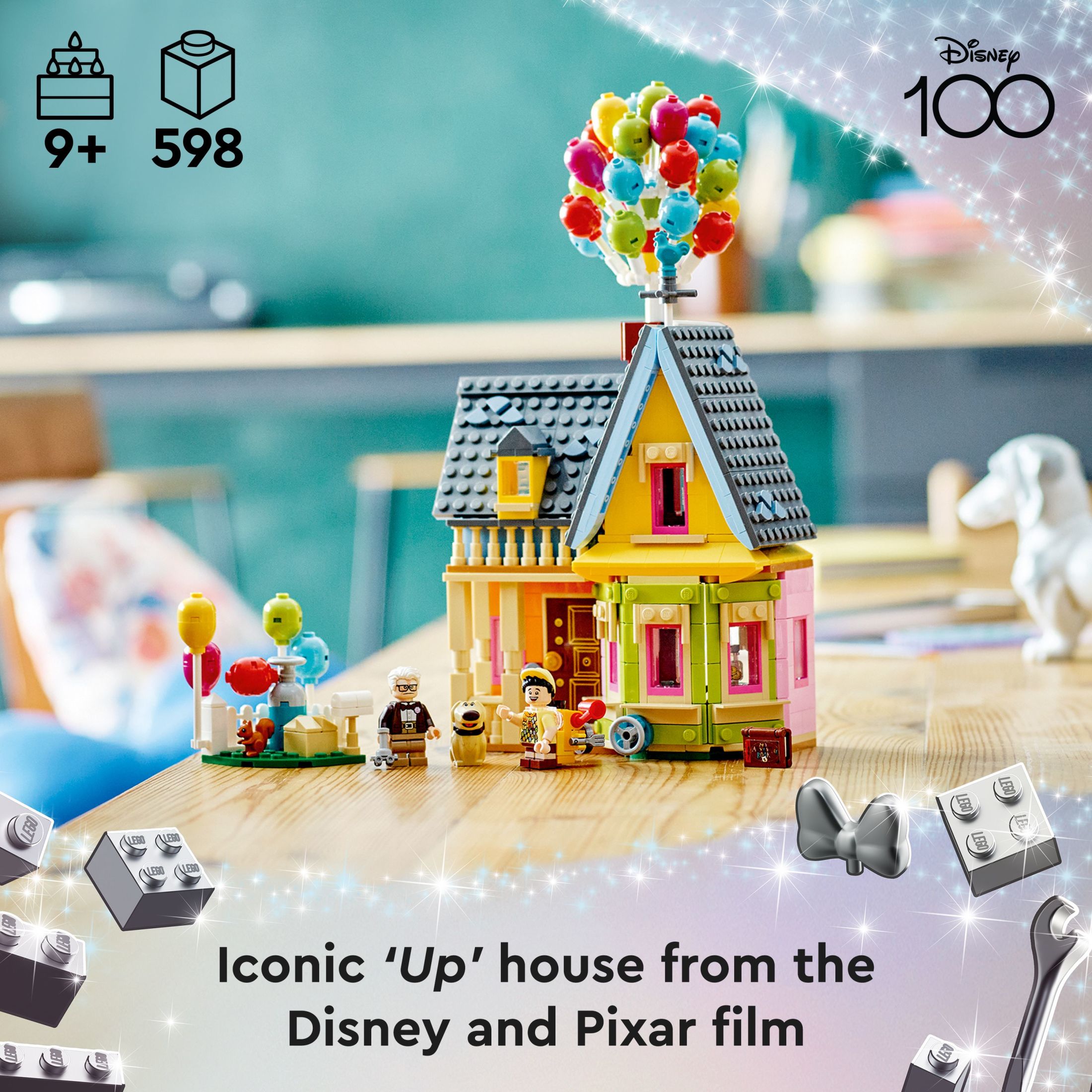 LEGO Disney y Pixar Casa de Up 43217 Set de Construcción Clásico de Celebración Disney 100 para Niños y Fans de Películas Mayores de 9 Años, Regalo Divertido para Fans de Disney y Amantes del Juego Creativo 3