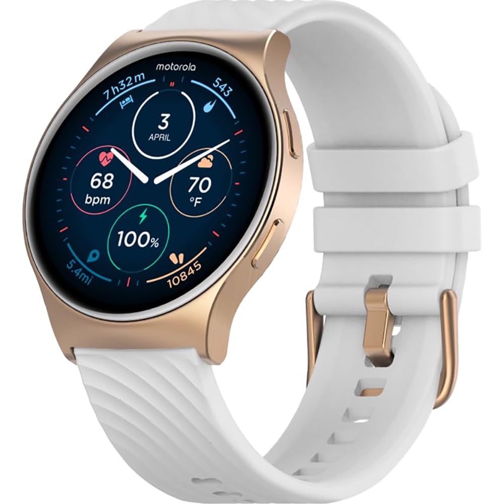 Motorola Moto Watch 120 1.43" AMOLED Bluetooth AI Smartwatch, Rose Gold