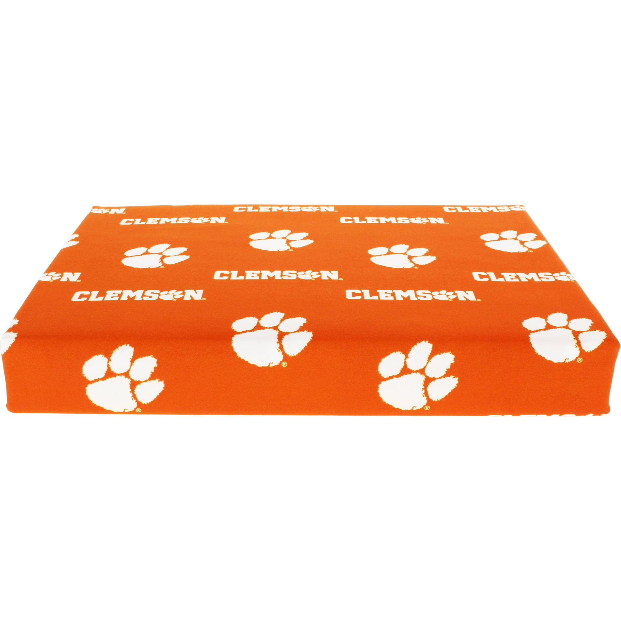 Clemson Tigers 100% cotton, 4 piece sheet set - flat sheet, fitted sheet, 2 pillow cases, Full, Team Colors