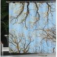 thumbnail image 4 of Ambesonne Nature Shower Curtain, Vibrant Sky with Trees, 69"Wx84"L, Blue Brown, 4 of 5