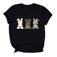 thumbnail image 2 of Puntoco - Camiseta de cuello redondo para mujer, diseño de dibujos animados, informal, de Pascua Puntoco Puntoco-1244, 2 of 5