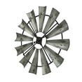 thumbnail image 2 of Special T Imports Distressed Grey Rustic 30 Inch Metal Windmill Wall Clock, 2 of 4