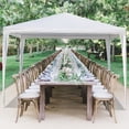 thumbnail image 6 of 10' x 10' Gazebo Canopy Tent for Party Wedding, Heavy Duty Outdoor Waterproof Party Gazebo BBQ Pavilion Canopy Tent, Sun Shelter Canopy for Gazebo Catering Event Patio Garden Beach Pool, White, S676, 6 of 9