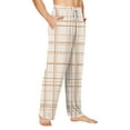 thumbnail image 5 of JGNGSHN Men’s Plaid PJs Pants, Loose Fit Lounge Bottoms with Drawstring Waist and Pocket, Straight Leg Soft Sleepwear Pants, 5 of 8